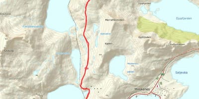 Карта Нарвегіі пешаходныя маршруты