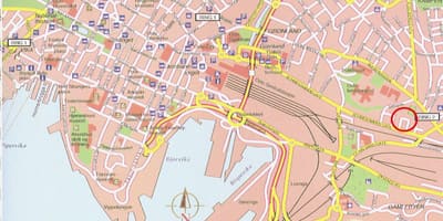 Карта Осла-цэнтр горада Нарвегіі 