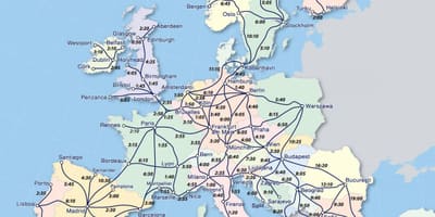 Карта праязныя eurail Нарвегія
