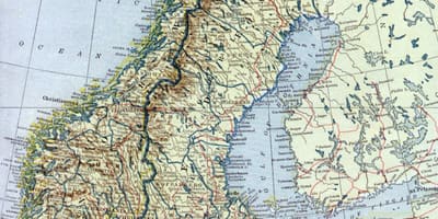Карта старога Нарвегія